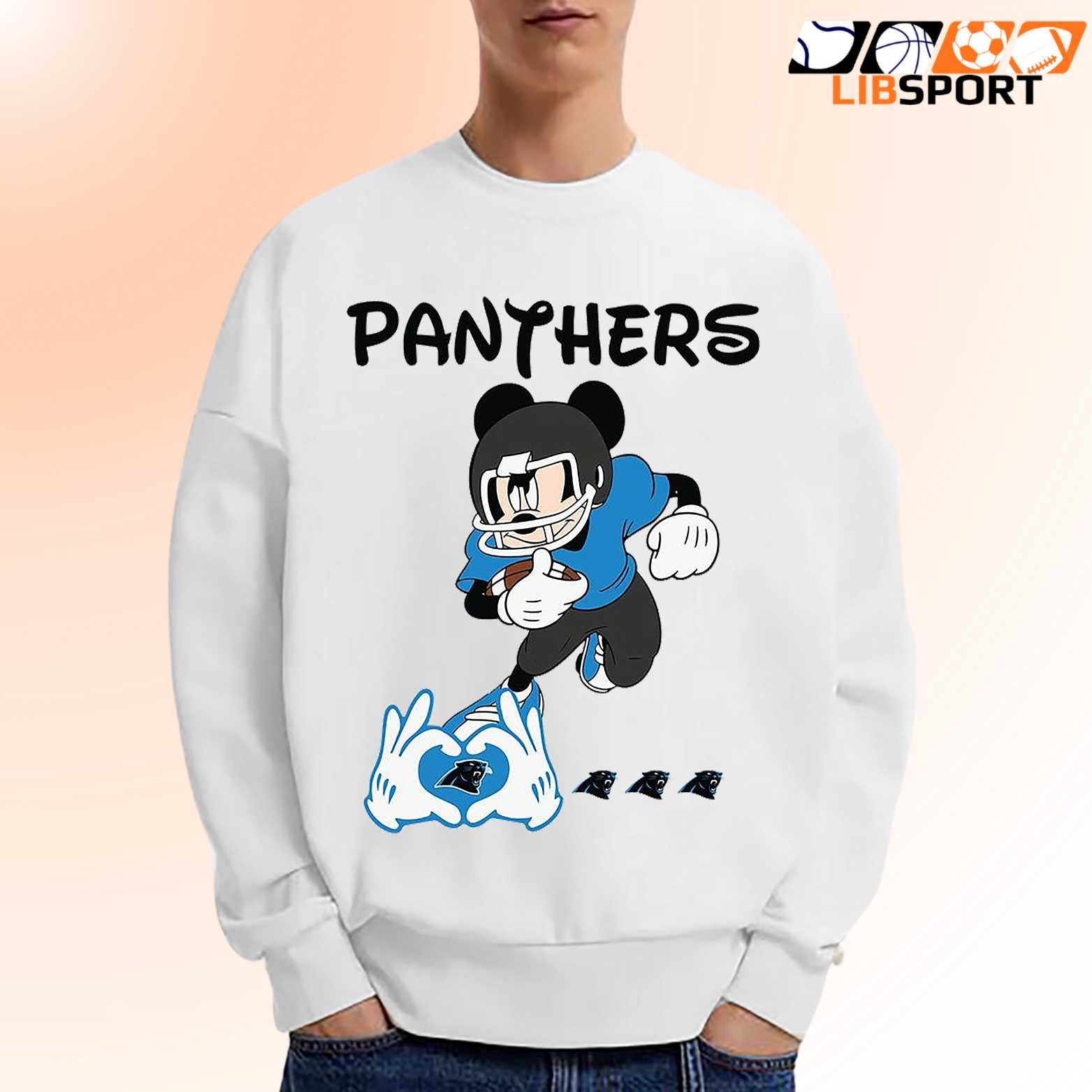 Carolina Panthers Mickey Love T Shirt, Nfl Unisex Tee, Game Day Fan Shirt